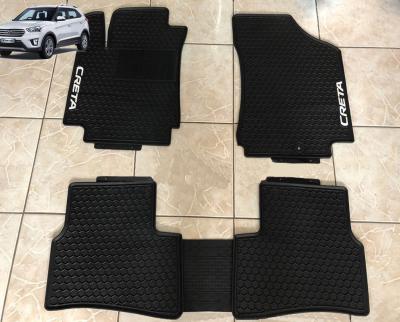 China Non Slip Custom Fit Non Slip Latex Design / Car Full Set Pvc Floor Mats Fit For Hyundai Creta 2014 2019 for sale