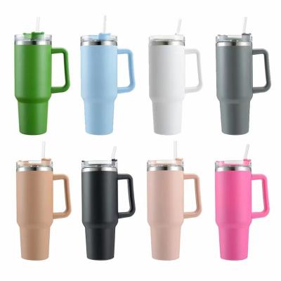 China New Design Sustainable Stainless Steel Insulation Keep Cold Car Ice Bully Cup 40oz Tumbler With Handle for sale