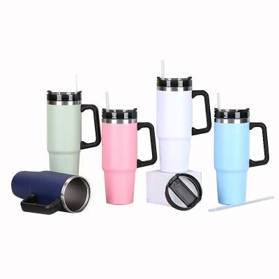 China New design 40oz stainless steel viable large capacity ice bully cup, vacuum straw cup, cold preservation car ice bully cup. for sale