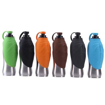 China Sustainable Portable Sports Travel Stainless Steel Free Pets For Walking Dog Custom Water Bottle Food Grade Leakproof Sports Dog Trav for sale