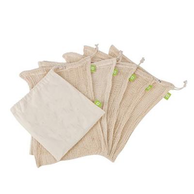 China Eco-Friendly Reusable Reusable Fruit 100% Muslin Vegetable / Cotton Mesh Product Bags For Shopping for sale