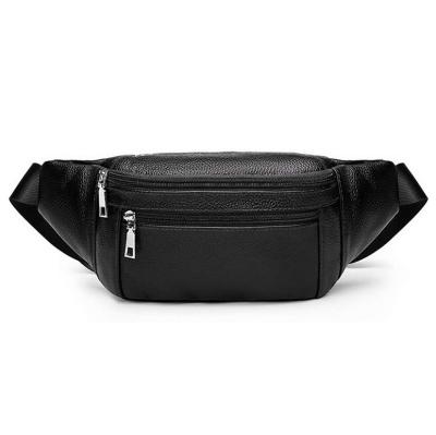 China Luxury Custom Waterproof Water Proof Cross - Body Chest Bum Bag Leather Waist Belt Bag Men Fanny Pack Waist Bag for sale