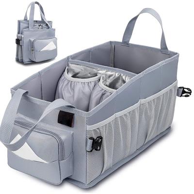 China Hot Sale Luxury Tote Car Organizer Front Back Seat Car Storage Seats Organizer Car Trunk Organizer Foldable for sale