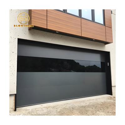 China Windproof Commercial Garage Door Supplier Customized Frameless Aluminum Composite Garage Door Panel Aluminum Sectional Garage Door for sale