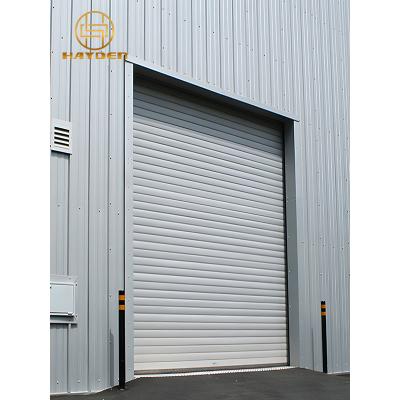 China Double Layer Windproof Aluminum Alloy Reinforced Electric Rolling Windproof Aluminum Door for sale