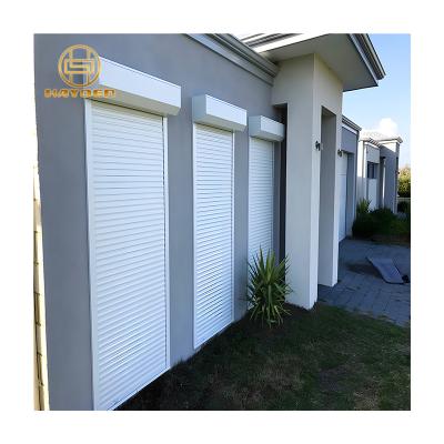 China Heat Insulation PU Foam Insulated Electric Aluminum Sandwich Panel Roller Shutter Window for sale