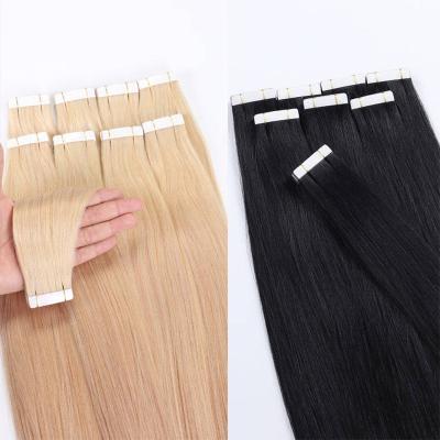 China Europe 100% Invisible Remy Tape Hair Extensions 24inch Double Straight Virgin Hair Extension In Human Hair Tape Extension for sale