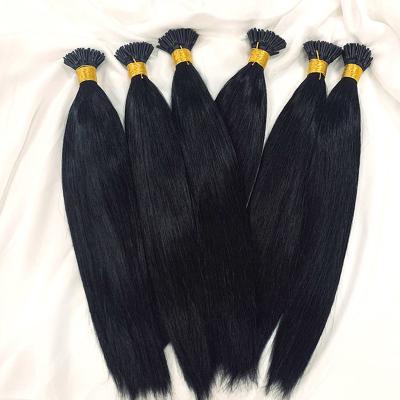 China 20 inch i itip straight human hair extensions 100% raw virgin i-tip blonde straight human hair extensions double ended for sale