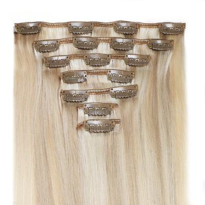 China Straight Hair 100% Clip In Straight Black Brazilian Virgin Remy Hair Extensions 24 Inch Seamless Clip In Hair Extension Wholesale for sale