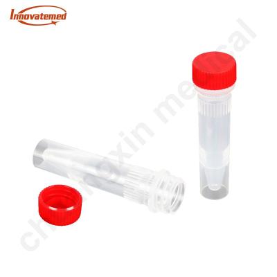 China PP 07010 Flat Bottom 1.5ml Screw Cap Cryogenic Tubes For Sample Collection And Storage for sale