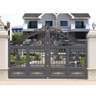 China Easily Assembled 2020 Newest Modern Basic Track Designs Fence Gate Swing Double Gate For Villa for sale