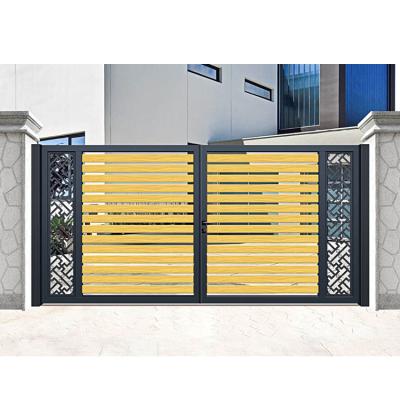 China New Style Basic Track Easily Compiled Simple Designs Swing Gate Metal Gate Designs For Homes for sale