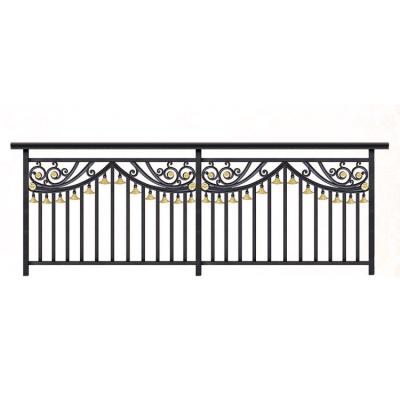 China Rustproof Home Deck Fence Designs For Front Porch Wrought Iron Railing Balcony Pictures for sale