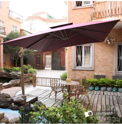 China Sunshade Sail Garden Yard Hotel Balcony Folding Beach Tent LED Anti-UV Retractable Umbrella for sale