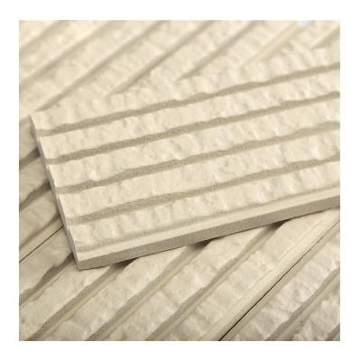 China Stone Wall Beige Exterior Cladding Villa Facade Exterior Wall Cladding Ceramic Terracotta Wall Cladding for sale