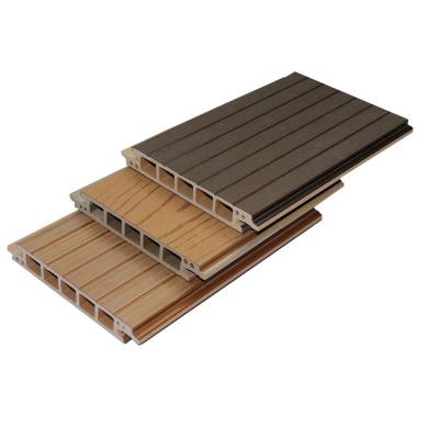 China Exterior Plastic Flooring Co-extruded WPC Composite Decking Boards For Exterior Waterproof Composite Flooring WPC Decking 146*24mm for sale