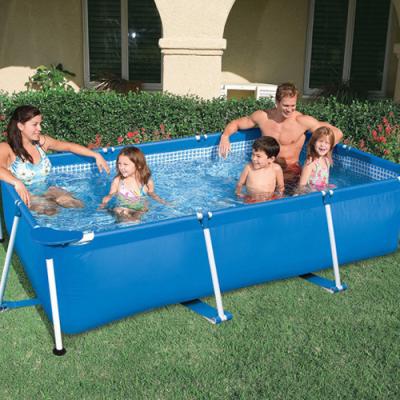 China Sink Yard Pool Above Ground Rectangular Swimming Pool Metal Frame Swimming Pool Garden for sale