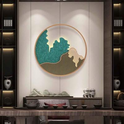 China Home Decor Wall Hanging Decor Luxury Designed Metal Minimalist Circular Pendant For Home for sale