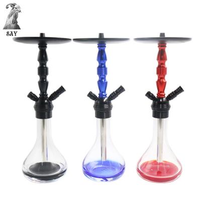 China Cheap Glass-metal Hookah Hookah Shisha Finisher Set Hookah Set With Art Design for sale