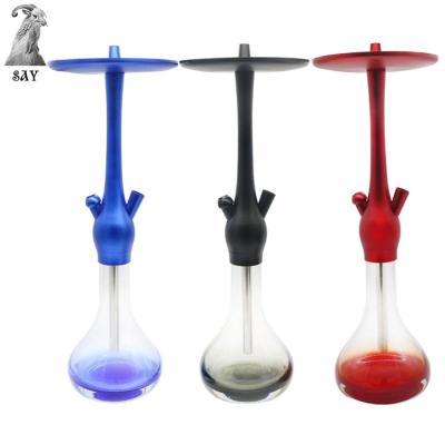 China Hookah Glass Metal Hookah Multiple Color Shisha Finish Set With New Design for sale