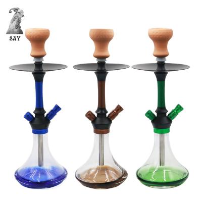 China Glass Hookah Set Business Colorful Hot Black Hookah Set Shisha Finish Hookah for sale