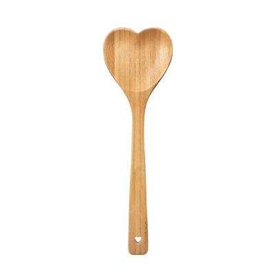 China Disposable Custom Eco - Friendly Creative Heart Shaped Bamboo Spoons for sale