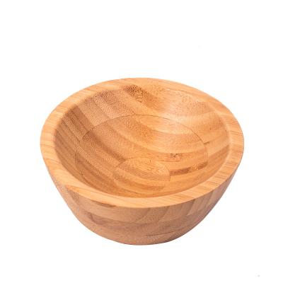 China Wholesale Disposable Antique Natural Japanese Fruit Tableware Factory Salad Bowl Para Bamboo Ensaladas Set With Server For Hotel for sale