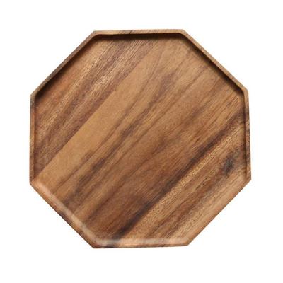 China High Quality Custom Made Bamboo Tray Moroccan Coffee Tea Gongfu Afternoon Food Octagon Wooden Tray for sale