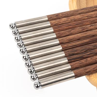 China Disposable Free Sample Eco - Friendly Wenge Chop Sticks Wooden Chopsticks With Laser Engraving Logo for sale