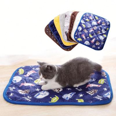 China Stocked Wholesale SJ1163 Mix Colors Customized Stitched Warm Pet Bed Cushion Plush House Winter Cat Floor Mat for sale