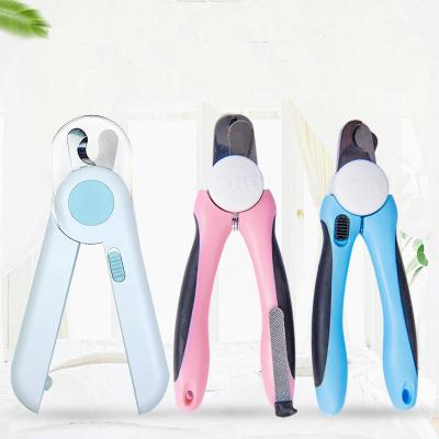 China Manufacturer SJ1171 Pet Beauty Supplies ABS Nail Scissors Dog Cat LED Lighted Nail Clippers for sale