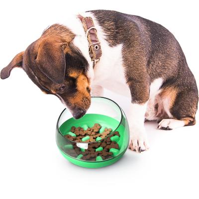 China Reduces Throwing Pet Supplies Amazon Hot Dog Slow Food Bowl Anti-Clog Pet Bowl Tumbler Slow Food Dog Bowl for sale