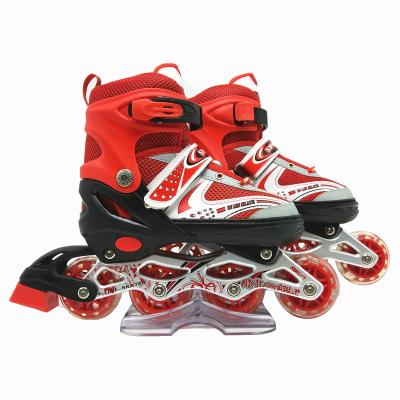 China New Design Relaxation 2022 Figure Skate Child Adjustable Professional Electric Quadruple Skate Kids Built-in Skate for sale