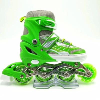 China Relaxation 2022 ABEC7 Carbon Step Roller Blade Green Integrated Skate for sale