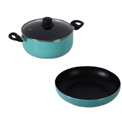 China Hot-selling 6pcs minimalist aluminum non-stick cookware sets for sale