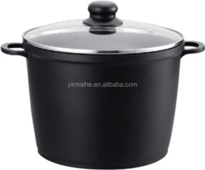 China Sustainable Premium Deep Black Die Cast Aluminum Casserole for sale