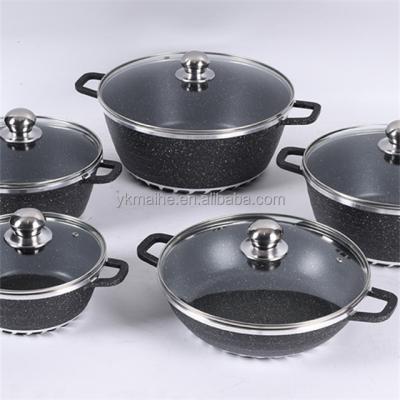 China 10pcs viable die cast aluminum casserole cookware sets for sale