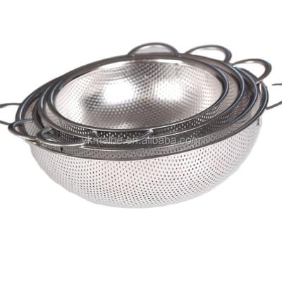 China Viable Colander Basket Maker Stainless Steel Kitchen Basket Strainer For Kitchen for sale