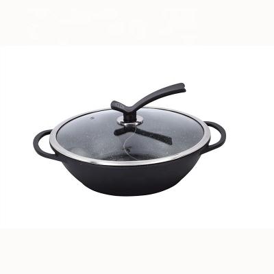 China Sustainable Woking Die Cast Casserole With Nonstick Ceramc Coating Cookware Cooking Set for sale