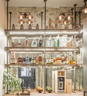 China Custom Bars & Wine Liquor Shelves , Stainless Steel Wall Mounted Shelves for sale