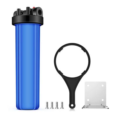 China Outdoor Big-Sample Big Blue 20 Sediment Whole High Pressure Prefilter System Wholesale Drinking Water House Clear Water Filter Housing for sale