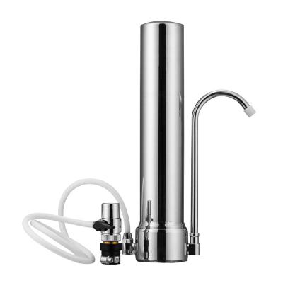 China 304 Stainless Steel Countertop Dome Filter Portable Drinking Water Faucet Large-Scale Mount 3 Stages Ceramic Faucet Water Filters For Kitchen for sale