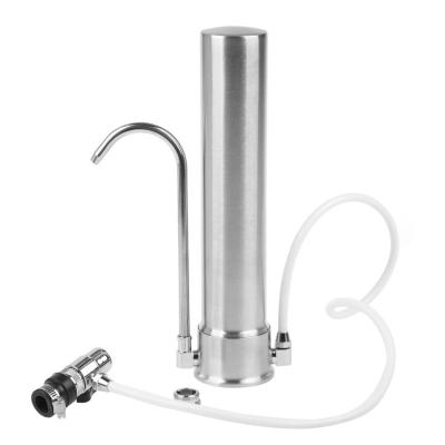 China Large-Sample Portable Stainless Steel Kitchen Faucet Ceramic Countertop Drinking Water Filter Tap Water Purifier for sale