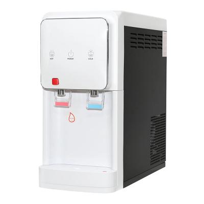 China Compressor Cooling Custom Desktop Hot Cold Drinking Alkaline RO Water Dispenser With Refrigerator for sale