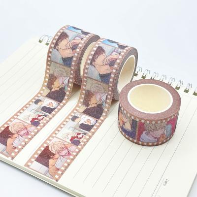 China Waterproof Custom Design Colorful Animals Pattern Printing Clear Gold Foil Washi Tape for sale