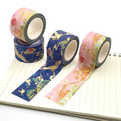 China Cool Rose Gold Washi Tape Set Design Waterproof Custom Notebook New Pattern Foil Sticker for sale