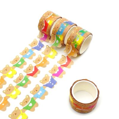 China Waterproof Customized Tape Foil Die Cutting Decorative Gold Washi Masking Tapes for sale