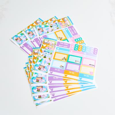 China Waterproof Kawaii Waterproof Stickers Die Cut Custom Sticker Kiss Transparent Die Cut for sale