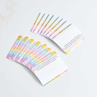 China Waterproof Hologram Sparkle Glitter Decal Quote Covered Kiss Cut Sticker Sheet for sale