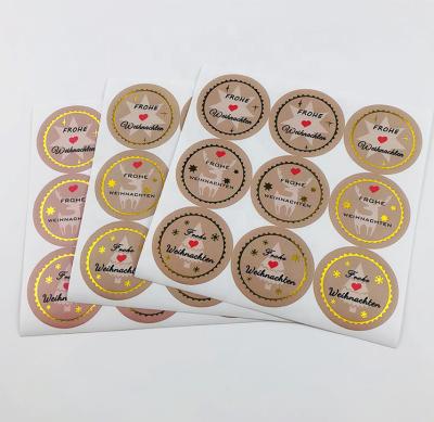 China Custom Foil Waterproof Gold Copper Logo Seal Stickers for sale